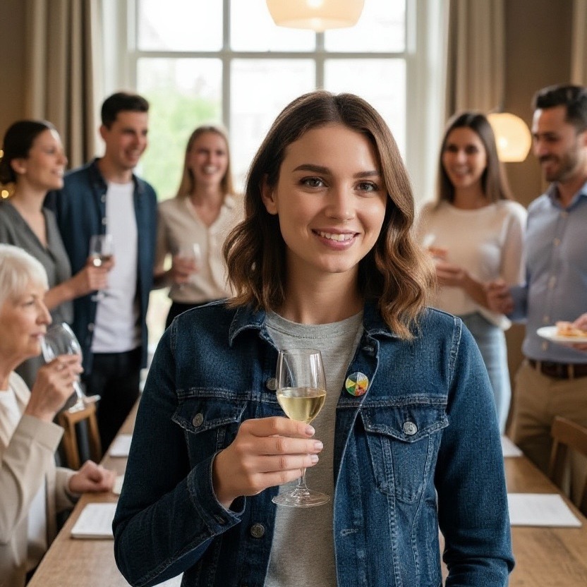 Pin’s Apéro Original – Broche métal doré à Flèche Tournante
