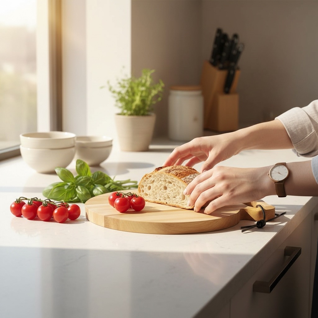 Plateau Apéro Bois Rond en Hêtre, Planche Artisanale