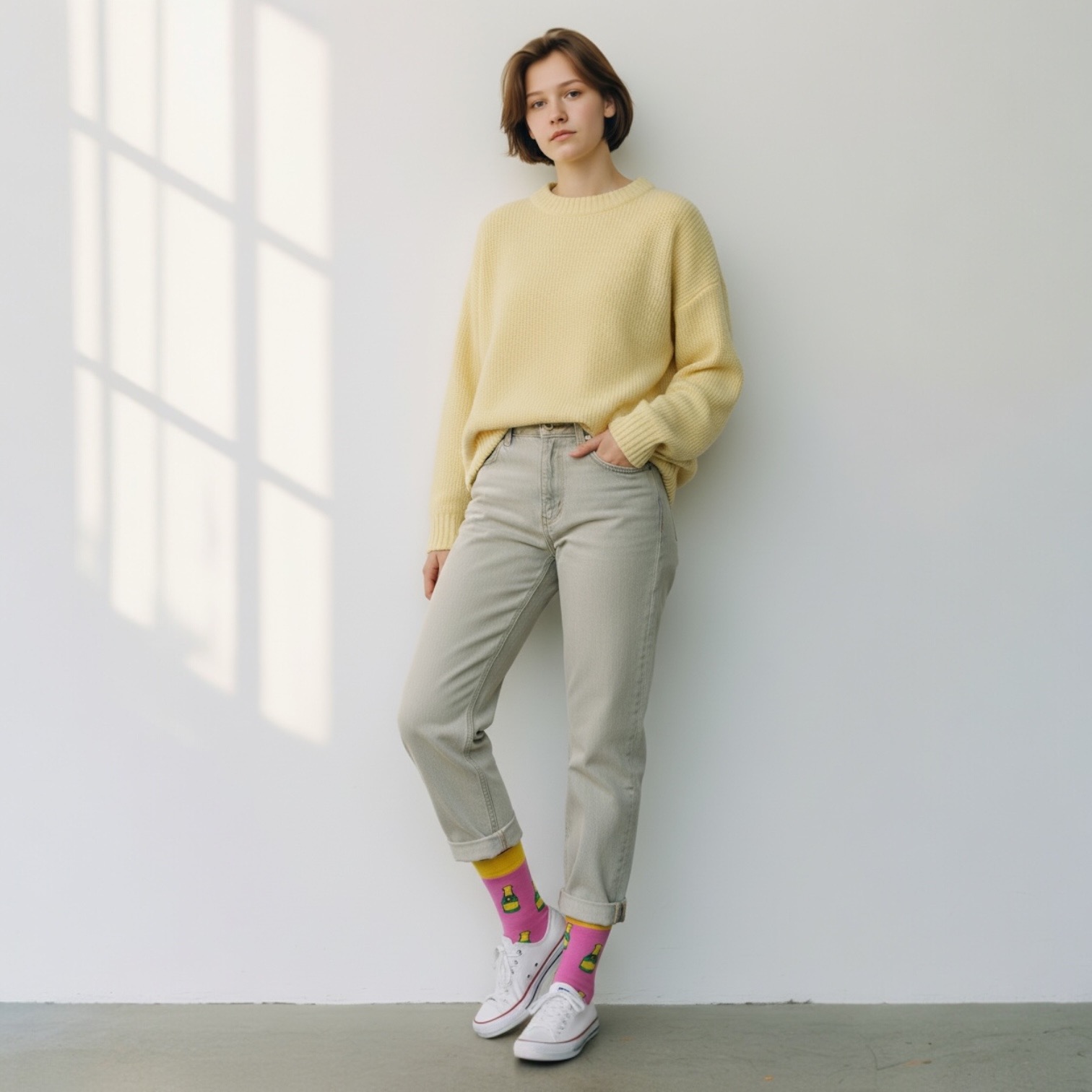 Chaussettes Amusantes pour Femme, Bouteilles de Champagne