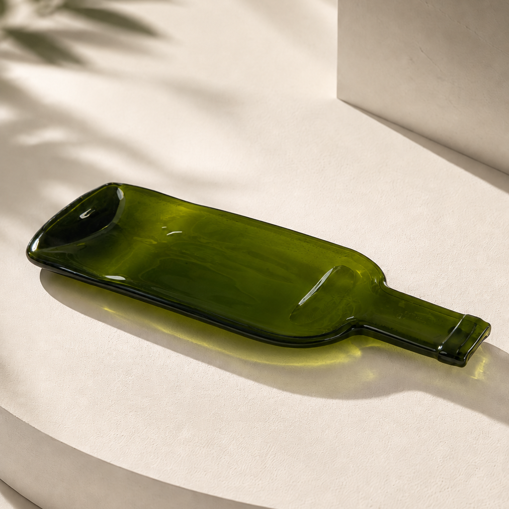 Bouteille Décoration – Plateau Apéro en Verre Recyclé Design