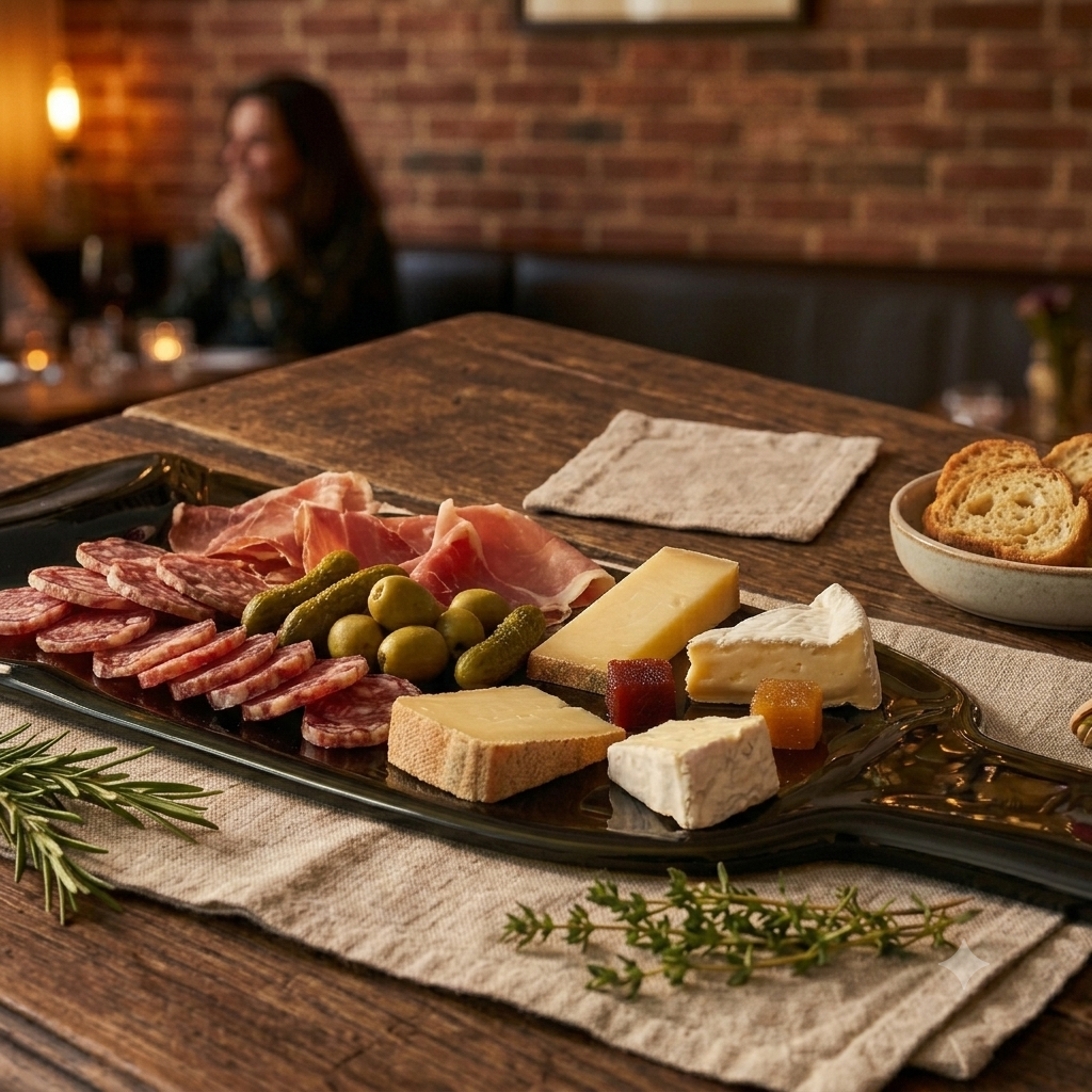 plate brune mise en situation apéritive