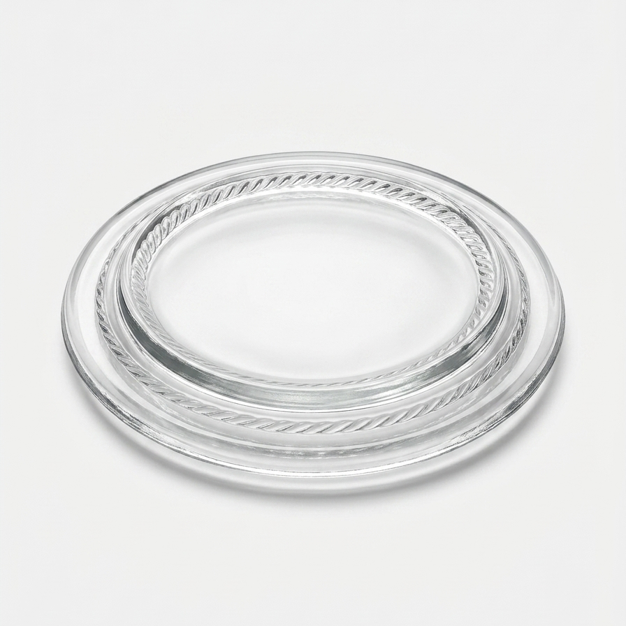 Sous verre transparent issu dune bouteille vin recyclé