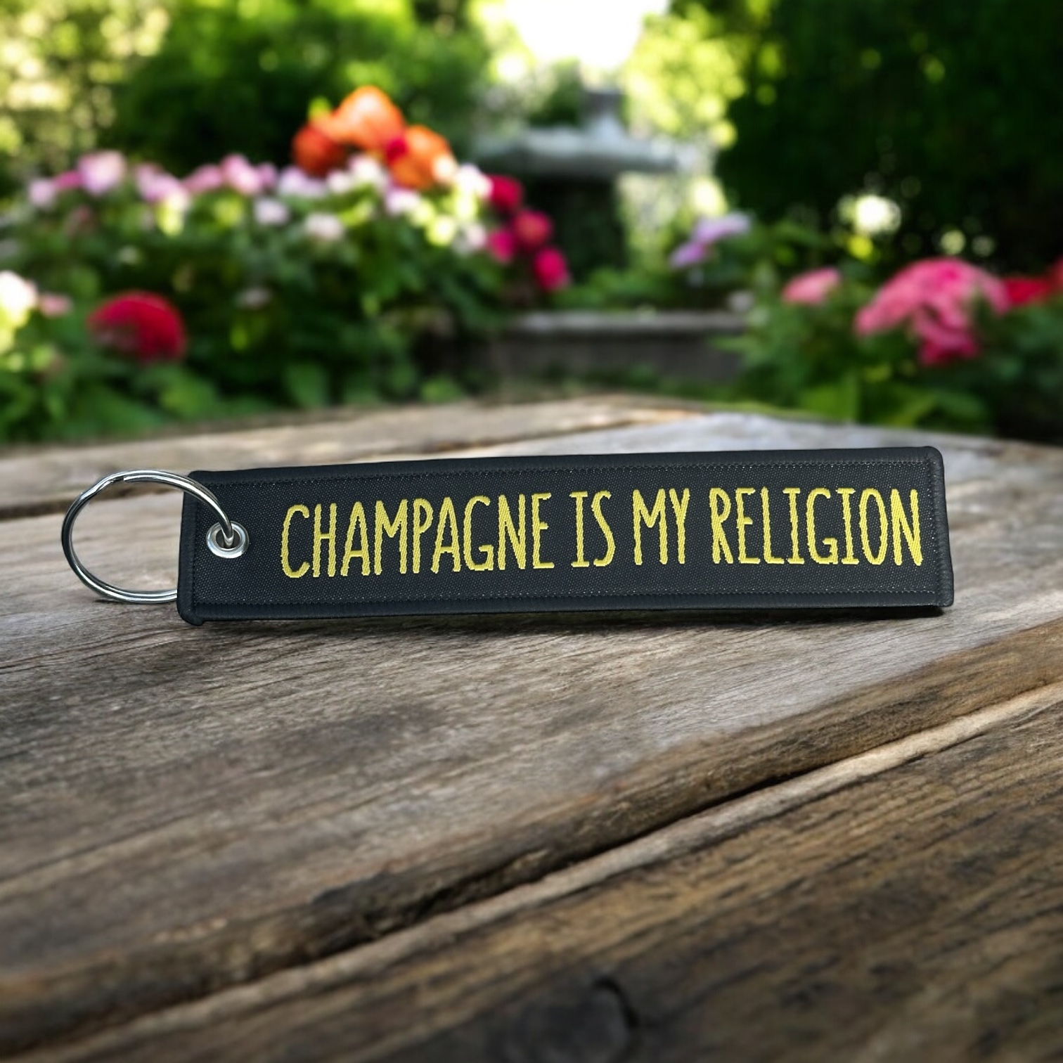 porte cles champagne is my religion cadeau pour fan de bulles