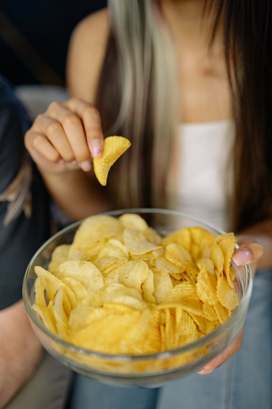 photos gratuites de aliments bol chips