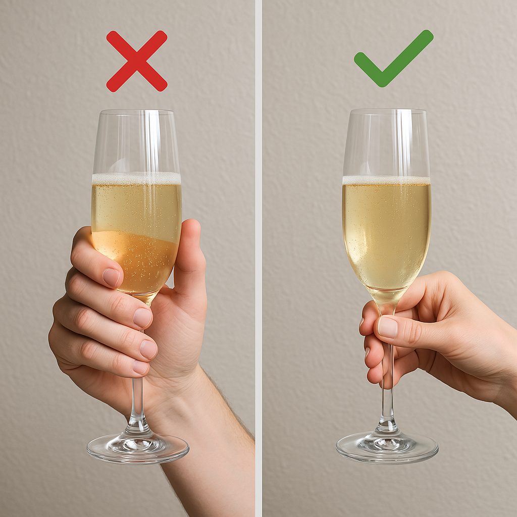 comment tenir son verre a vin