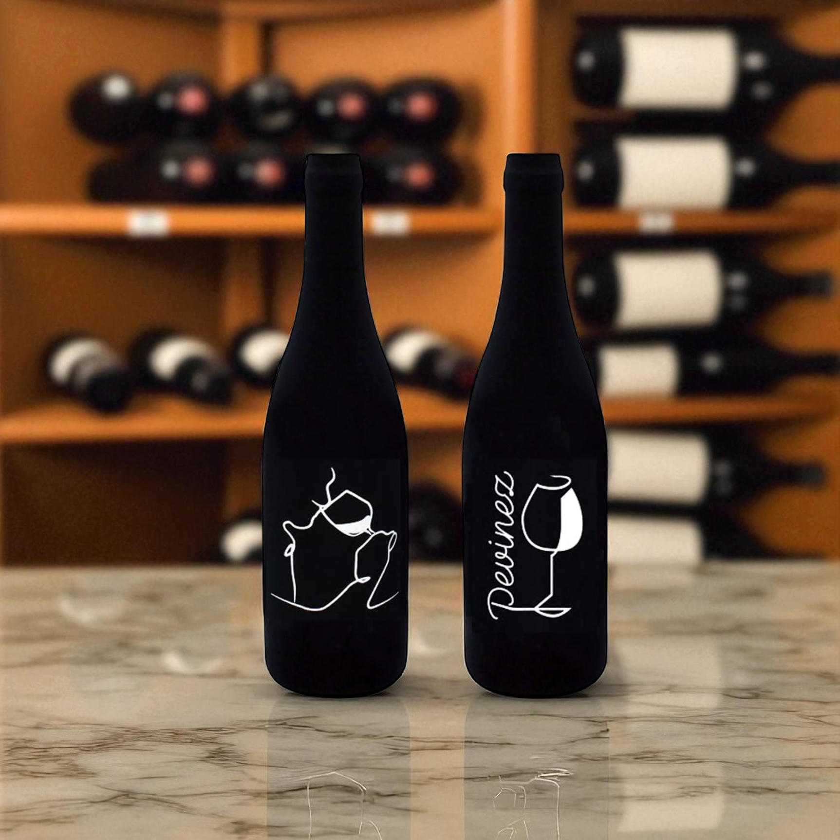 Chaussettes Bouteille de Vin