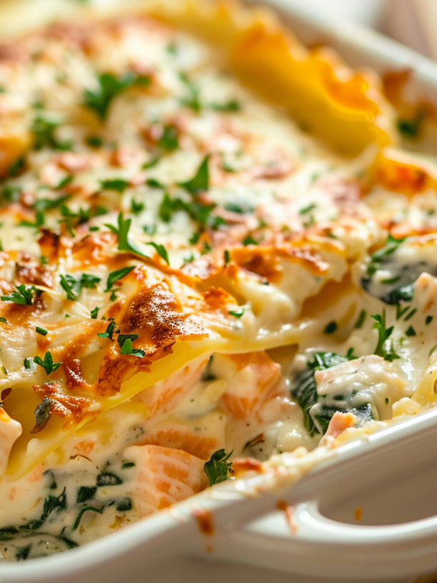 lasagnes au saumon et sauce cremeuse version poisson legere et gourmande