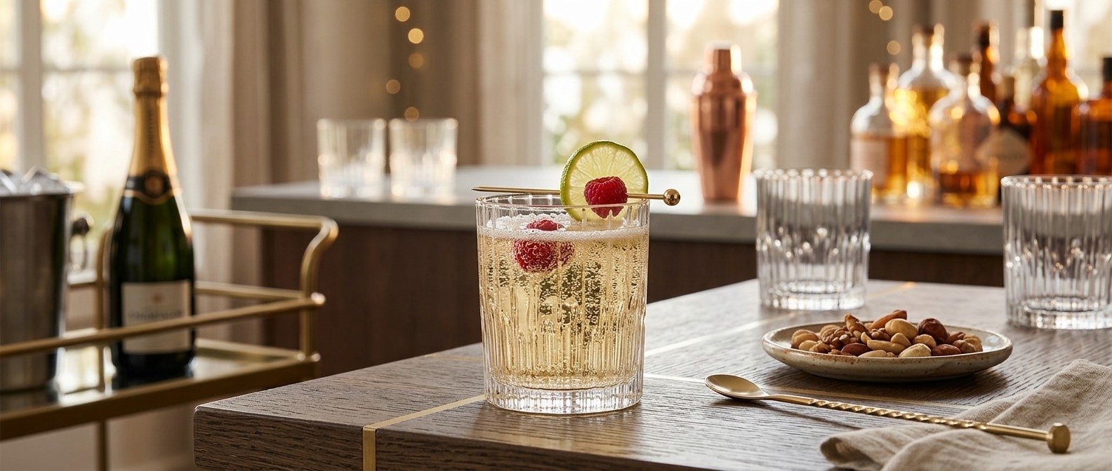 verre cocktail manhattan sur une table bois interieur style bar ambiance cocktail