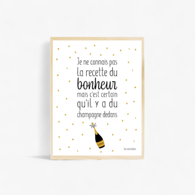 Affiche Recette du Bonheur/Vins