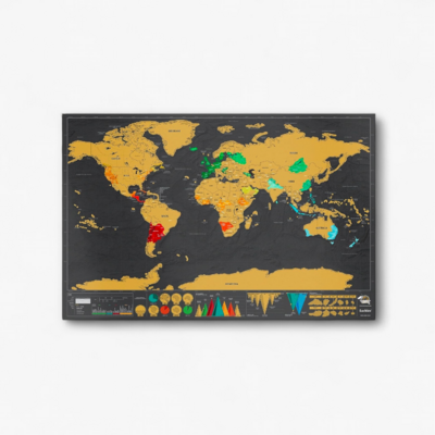 Carte du Monde à Gratter /Vins