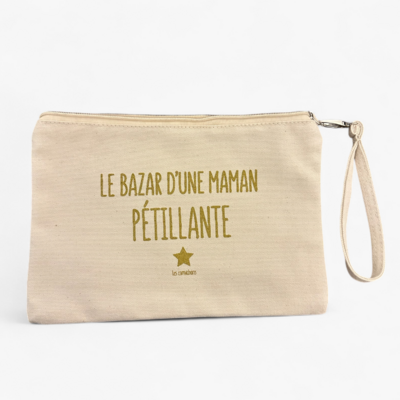 Pochette Zippée Maman Pétillante – Idée Cadeau Originale