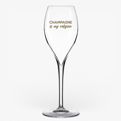 Lot de 6 Flûtes Champagne Originales avec Inscription Dorée