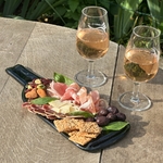 Plate Verte Bouteille/Service Ambiance Apéro/75cl/Plates Culotées