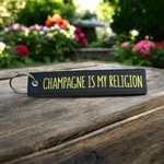 Porte-clé Champagne – Lanière “Champagne is my Religion”