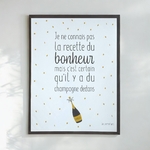 Affiche Recette du Bonheur/Vins