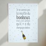 Affiche Recette du Bonheur/Vins