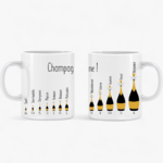 Mug humour bouteilles Champagne/Vins