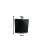 *Flasque Inox Gainée Cuir Noir 150 ml – Belle Idée Cadeau