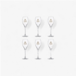 6 Verres à Champagne Keep Calm – Verres Élégants 16 cl