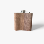 Flasque à Alcool Inox et Bois, Motif Cerf