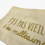 Pochette Femme avec Dragonne en Coton-Humour Anniversaire