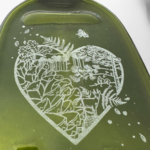 PLATES illustrées Coeur - Bouteille Verte 75 cl