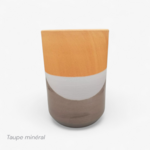 rafraichisseur bouteille terre cuite faïence taupe minéral