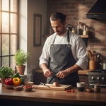 Tablier Cuisine, Barbecue Aubrac/Vins Lifestyle/Cendre/PrimeCuts