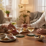 Coffret de 4 dessous de verres assortis – Verre recyclé
