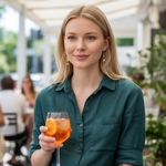 Boucles d’oreilles métal doré, Un Spritz SVP – Bijou Apéro