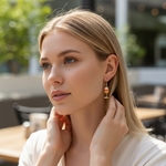 Boucles d’oreilles métal doré, Un Spritz SVP – Bijou Apéro
