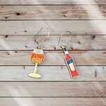 Boucles d’oreilles métal doré, Un Spritz SVP – Bijou Apéro