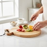 Plateau Apéro Bois Rond en Hêtre, Planche Artisanale