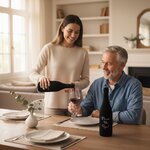 Duo Chaussettes Bouteilles de Vin, Motifs Fête des Pères