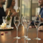 Lot de 6 Flûtes Champagne Originales avec Inscription Dorée