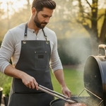 Tablier Cuisine, Barbecue Aubrac, résistant/Cendre/PrimeCuts