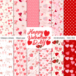 Papier-pour-Scrapbooking-24-feuilles-de-papier-rose-cupidon-Love-Vintage-d-coration-de-Journal-carte
