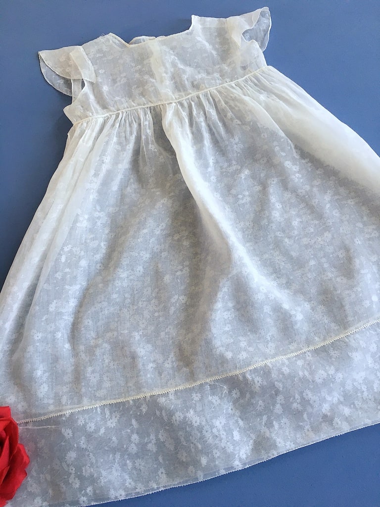 Ancienne robe fillette - Organdi fin - Vintage