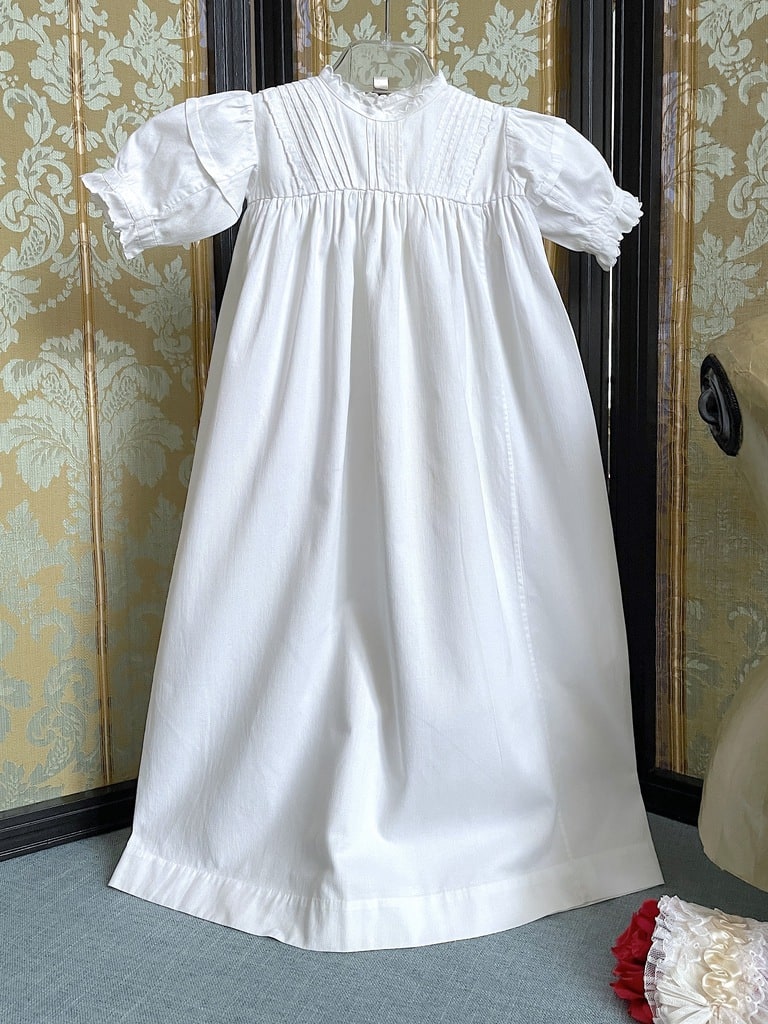 robe-bapteme-pique-coton-linge-ancien-bebe