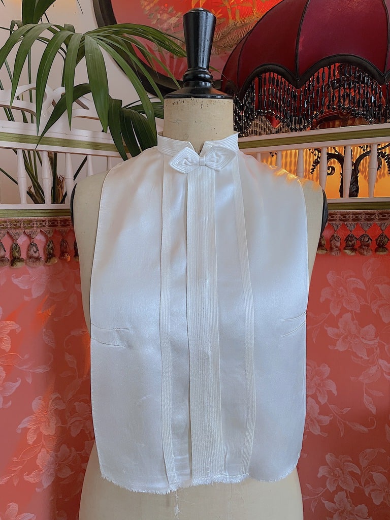 Ancien plastron en rayonne - Pièce de costume - Années 1950-60