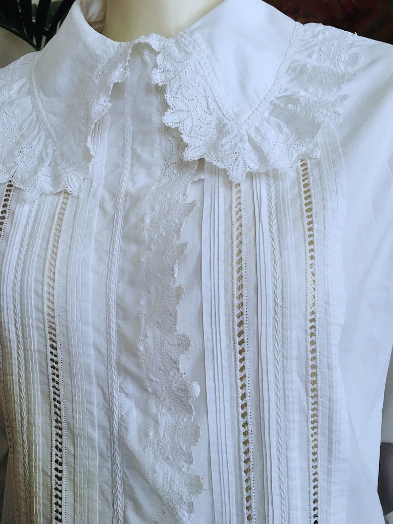 linge-ancien-corsage-blouse-coton