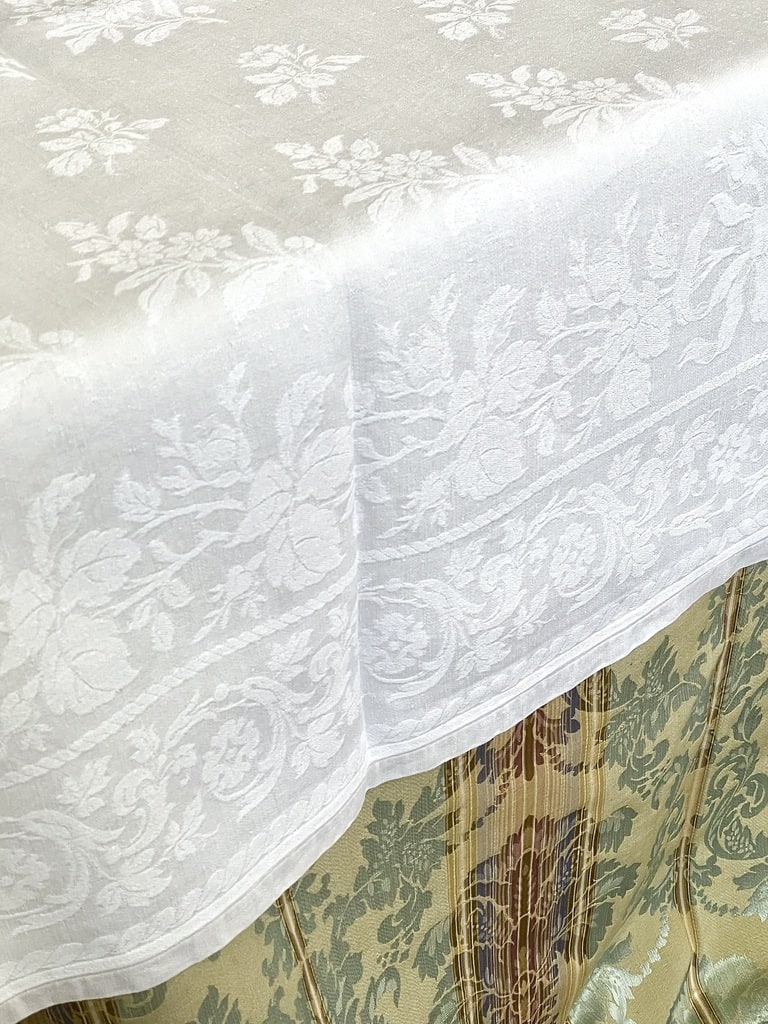 linge-de-table-ancien-nappes-serviettes-sets-ceremonie-mariage-lin-metis-coton-antiquite