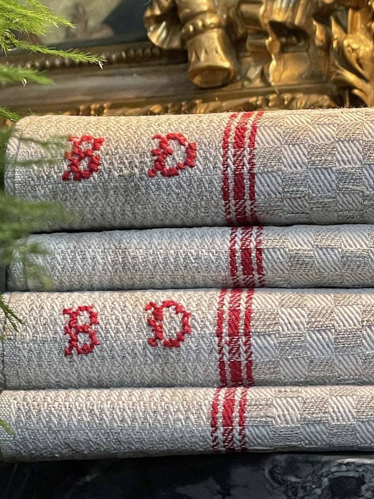 linge ancien basques torchons essuies mains metis