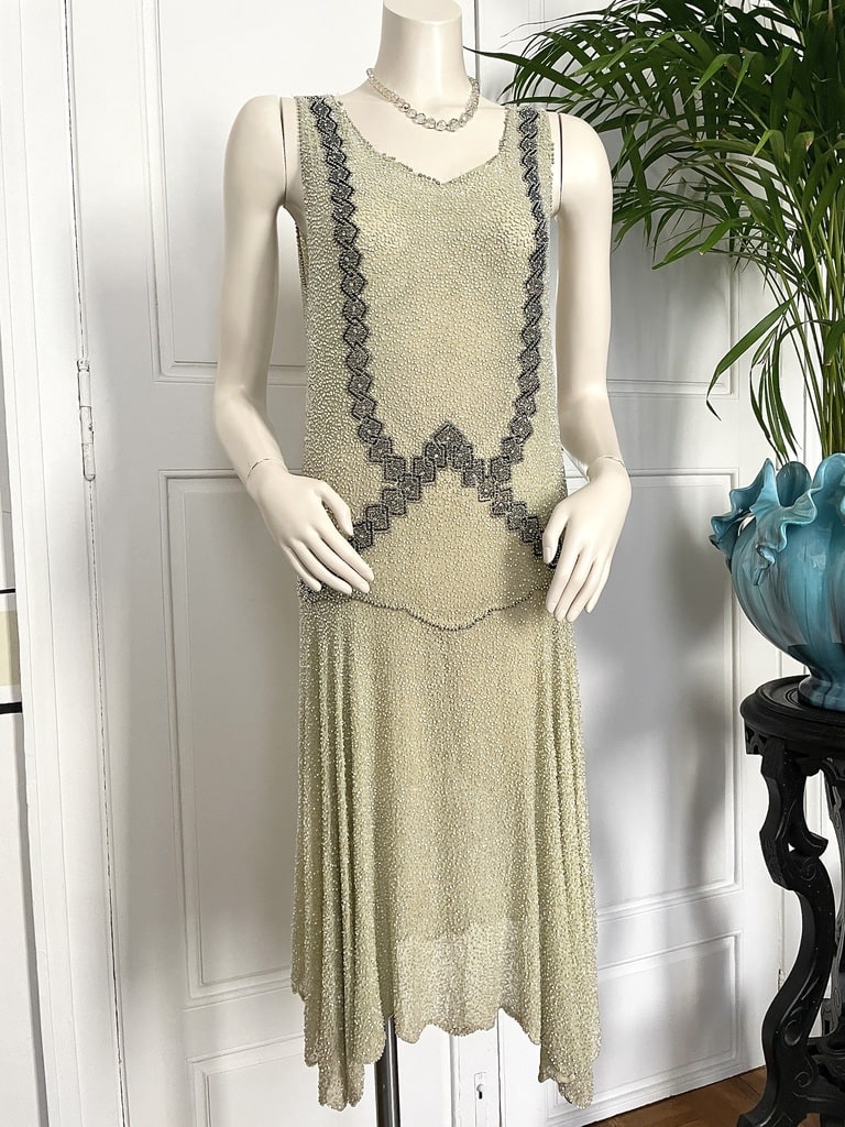 robe-1925-veste-broderie-luneville-art-deco-mode-ancienne-vintage-perles-robe-tube