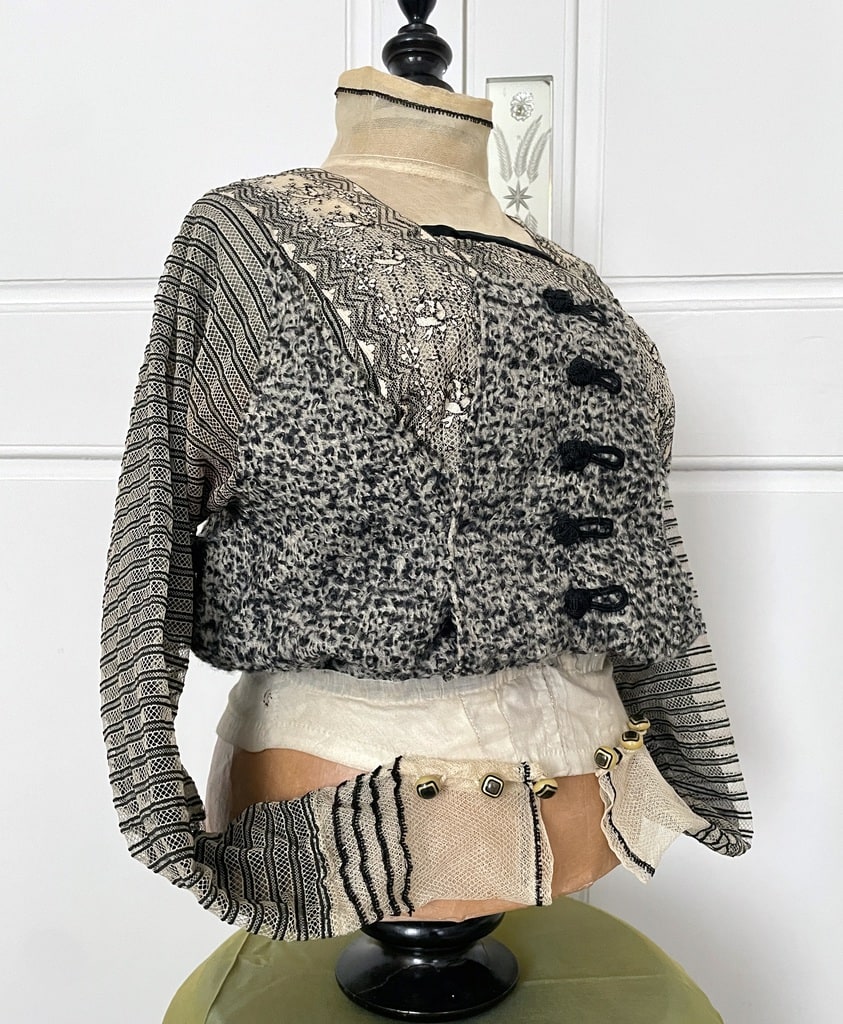 corset-corsage-mode-ancienne-laine-tweed-taille-guepe-napoleon-3-1880-dentelle-ancienne-antiquite