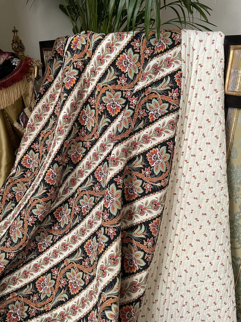 grande-couverture-piquee-indienne-coton-imprime-provence-linge-ancien-antiquite-brocante