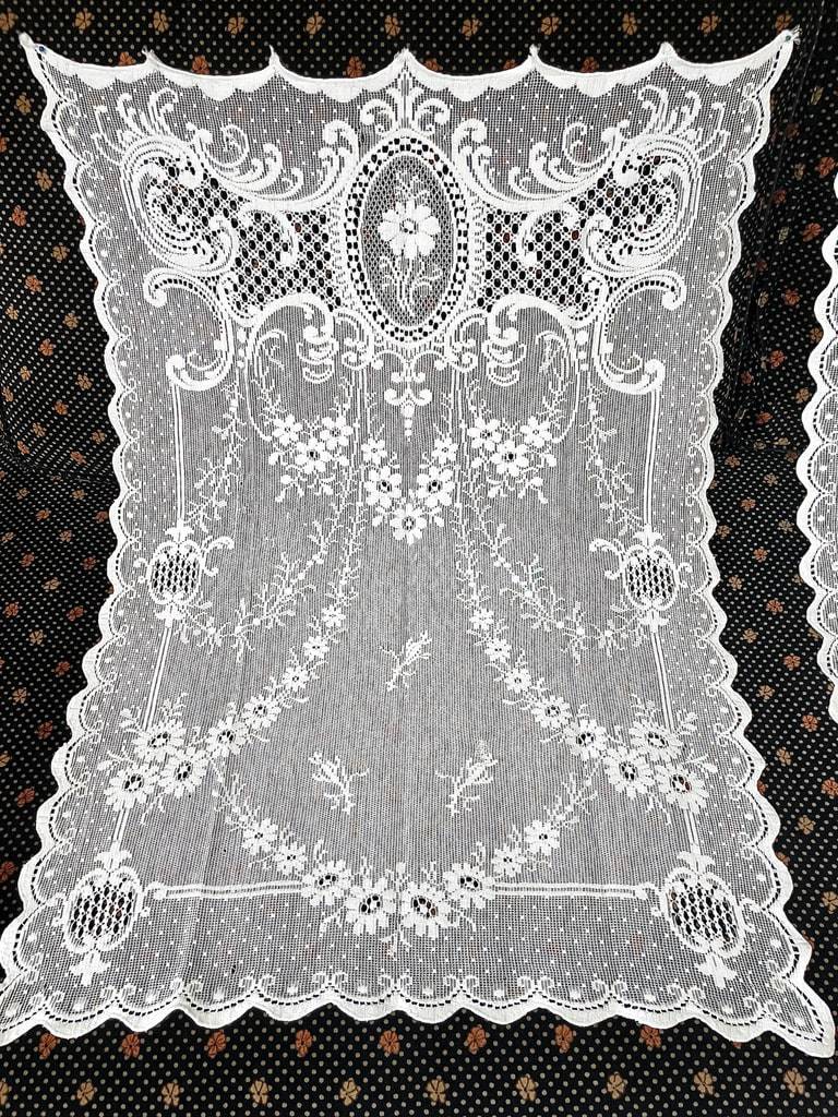 linge-ancien-paire-rideau-filet-de-coton-decoration-fenetre-store-festons-antiquite-brocante-broderie-blanche
