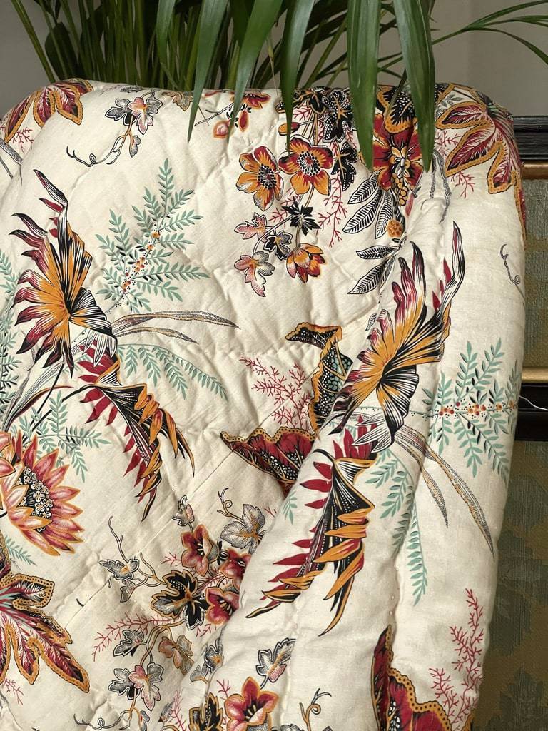 linge-ancien-coton-imprime-indiennes-provence-couverture-pique-de-marseillais-edredon-matelasse-antiquite-brocante