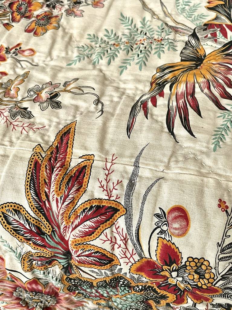 dessus-de-lit-ancien-couverture-provençale-pique-de-coton-imprime-indienne-de-nimes-marseille-arles-antiquite-linge-ancien