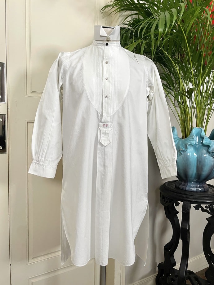 chemise de smoking homme linge ancien soiree bal plastron mode masculine antiquite brocante